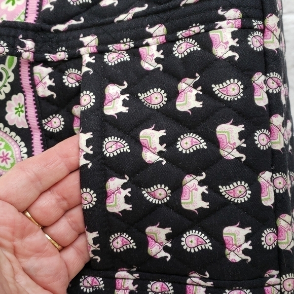 Vera Bradley Pink Elephants 2007 Med Shoulder Bag VGUC Clean - Picture 5 of 16